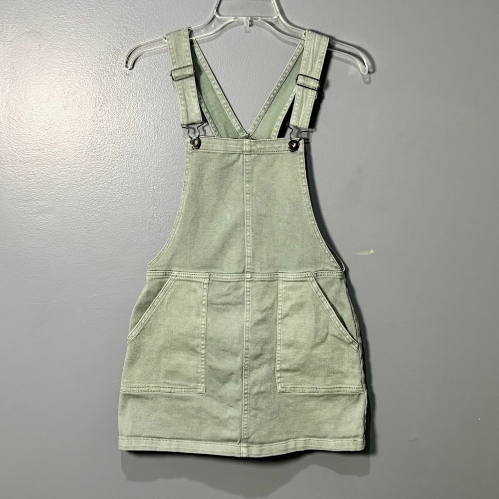 Others Follow Overall Dress Wmns XS Green Cotton Spandex Pinafore Boho Festival